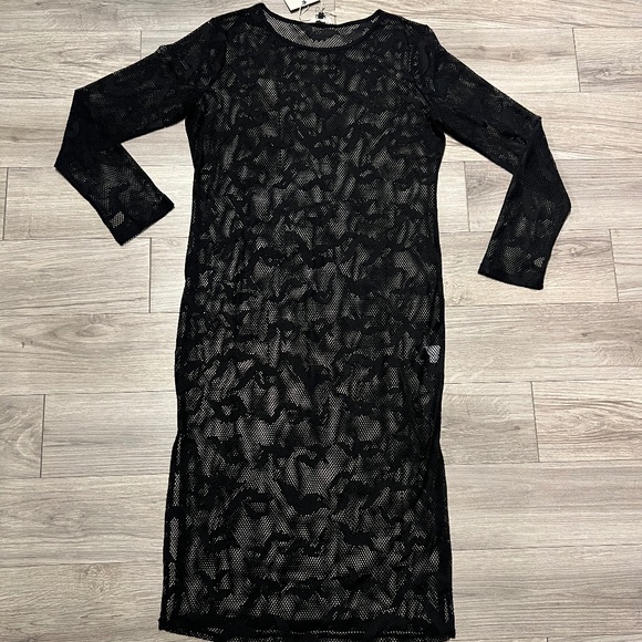 Bat print fishnet maxi Dress - Picture 1 of 4